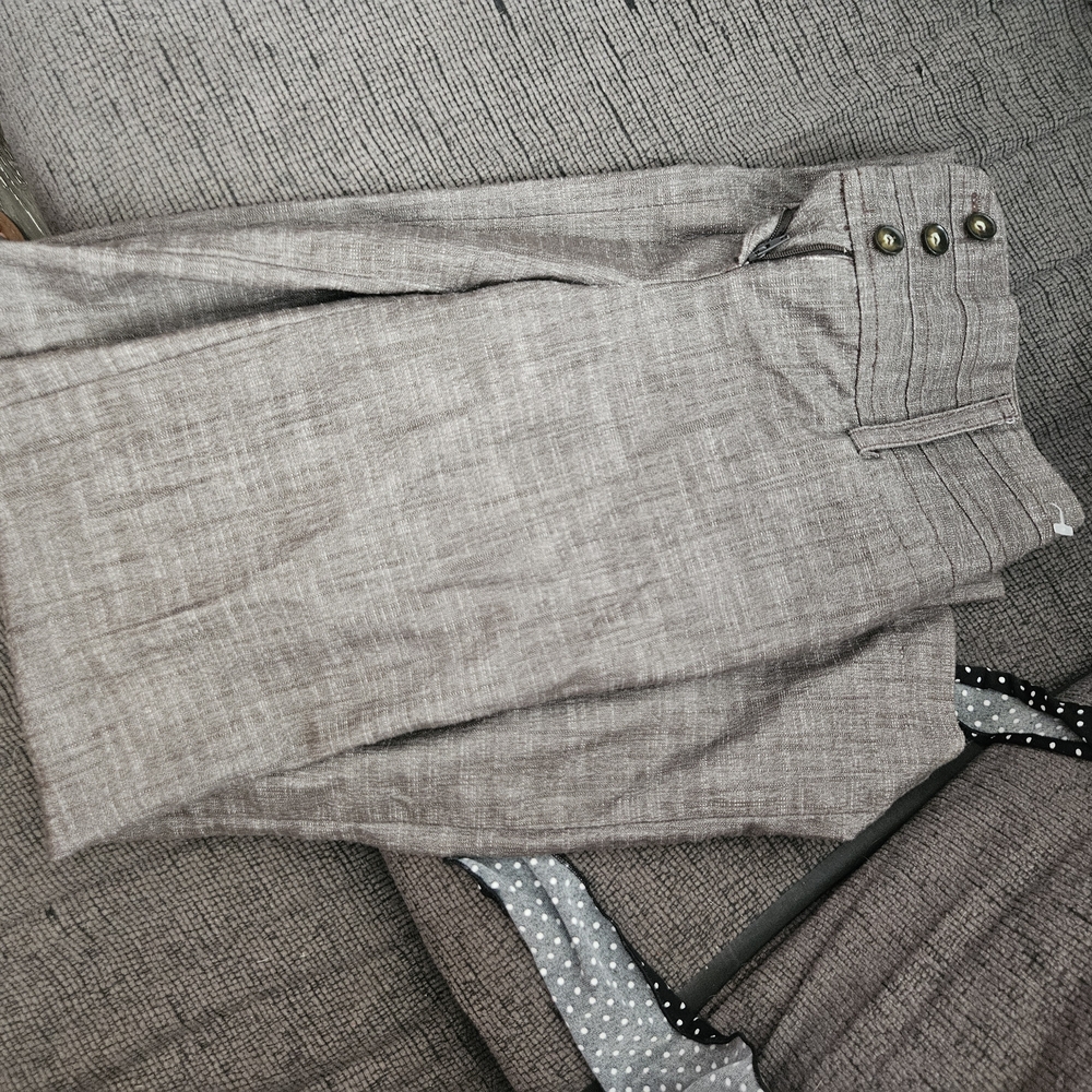 Bwear Taupe Wide-Leg Button-Waist Pants